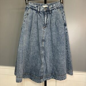 Habitual Jeans Midi Pleated‎ Skirt Size 2/26